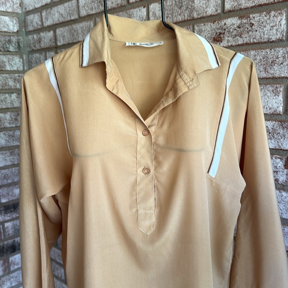Vintage Serge Nancel Paris Blouse & Scarf Set